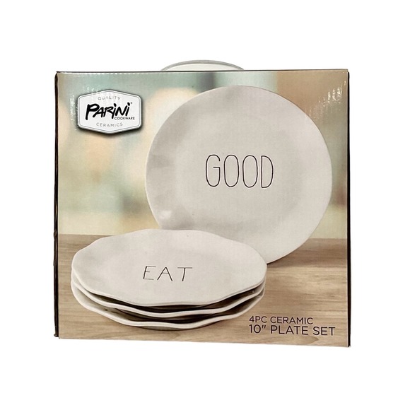 Parini Cookware-Quality Ceramic Plates-4 Piece 10” Plate Set. - Picture 1 of 2
